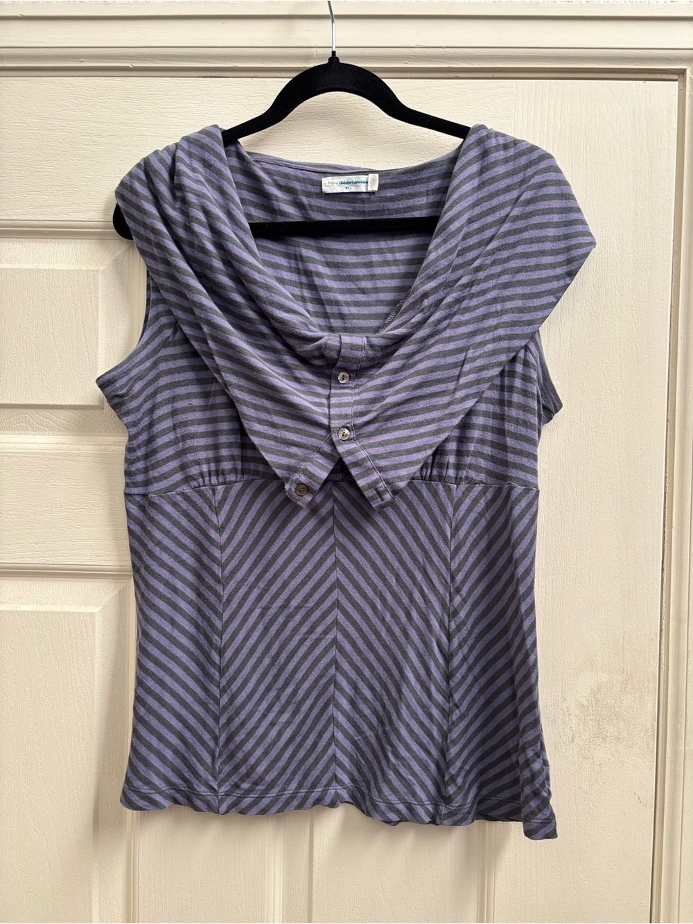 🪻2/$80🪻ANTHROPOLOGIE/Pilcro & the letterpress Striped Sleeveless Cowl tunic